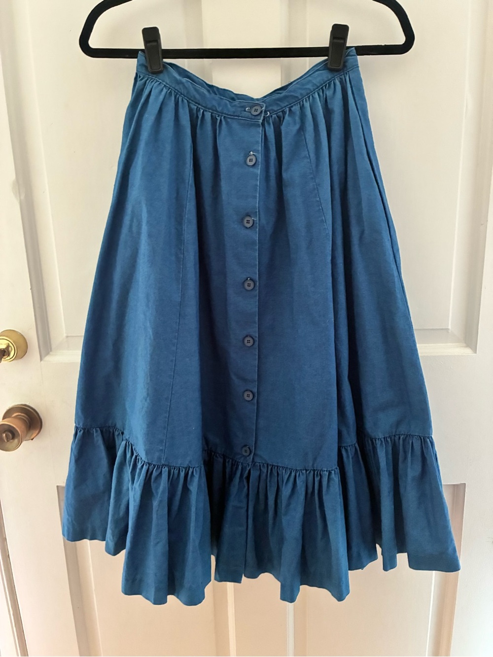 RARE Vintage YSL Jeanswear Cotton Prarie Skirt